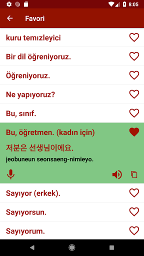 Korece öğren ekran görüntüsü
