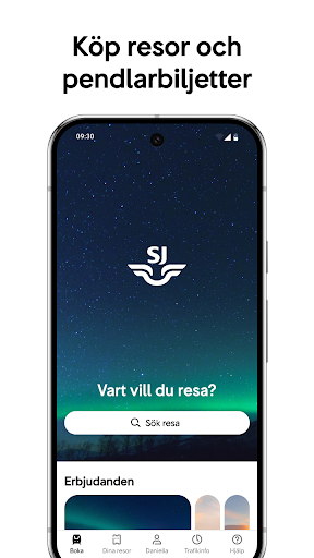 SJ - Biljetter och trafikinfo ekran görüntüsü
