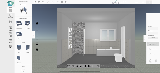 Lumina 3D Badplaner ekran görüntüsü
