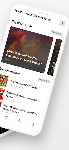 Makale: Yapay Zekadan Yazılar ekran görüntüsü