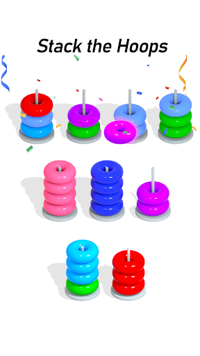 Color Hoop : Ring Sort ASMR 3D ekran görüntüsü