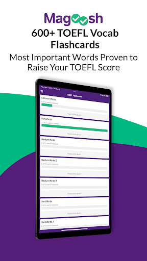 TOEFL Vocabulary Flashcards ekran görüntüsü