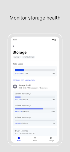 Synology Active Insight ekran görüntüsü