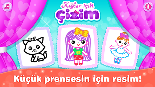 Kız oyunlar çocuk boyama oyunu ekran görüntüsü