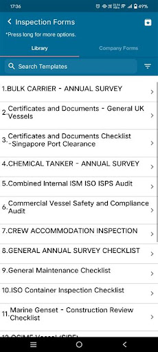 Marine Vessel Inspection Audit ekran görüntüsü