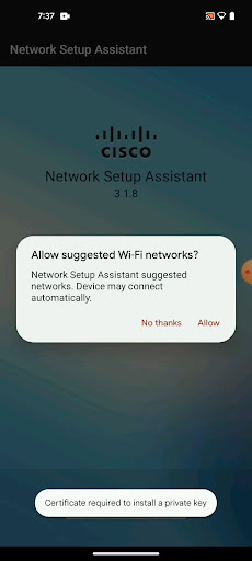 Cisco Network Setup Assistant ekran görüntüsü