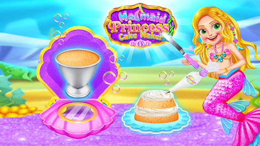 Mermaid Glitter Cake Maker ekran görüntüsü