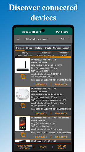 Network Scanner ekran görüntüsü