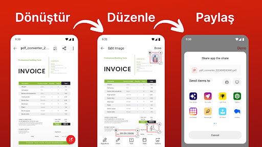 PDF dönüştürücü: JPG den PDF ekran görüntüsü
