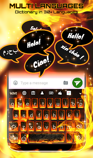 Burning Keyboard Wallpaper HD ekran görüntüsü
