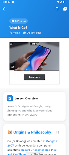 Learn GO Programming ekran görüntüsü