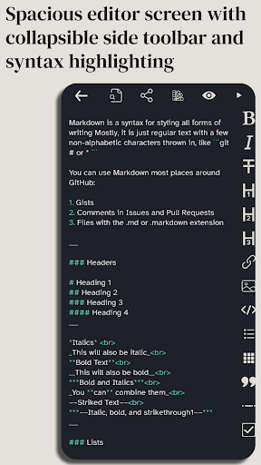 Markdown editor - PocketMark ekran görüntüsü