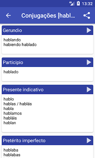 Diccionario español ekran görüntüsü