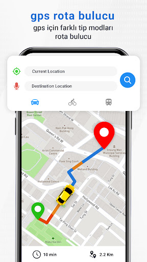 offline harita sürme güzergah ekran görüntüsü