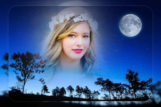 Gece fotoğraf çerçevesi ekran görüntüsü