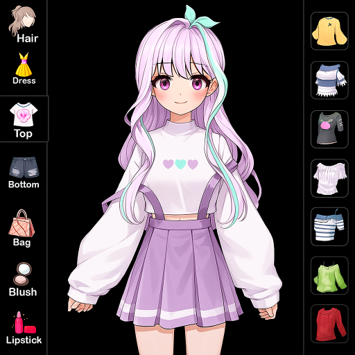 Anime Dress Up and Makeup Game