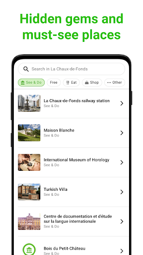 La Chaux-de-Fonds SmartGuide ekran görüntüsü