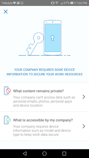 Okta Mobile ekran görüntüsü