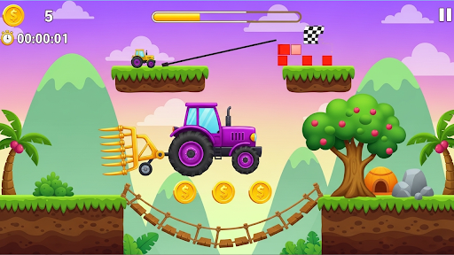 Kids Tractor Uphill Truck Race ekran görüntüsü