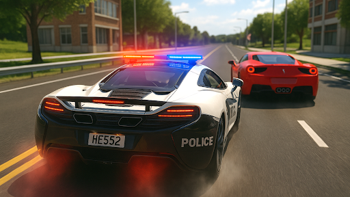 Luxury Police Car Racing Chase ekran görüntüsü