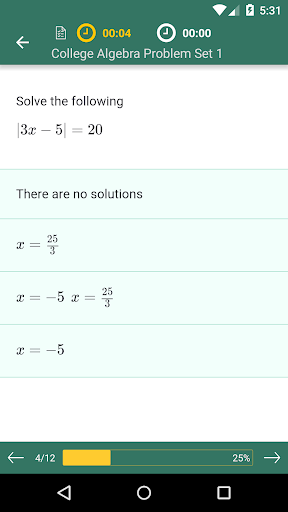 College Algebra Practice, Prep ekran görüntüsü