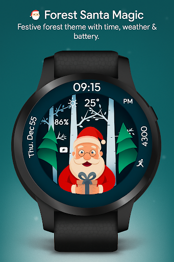 Christmas Forest WatchFace ekran görüntüsü