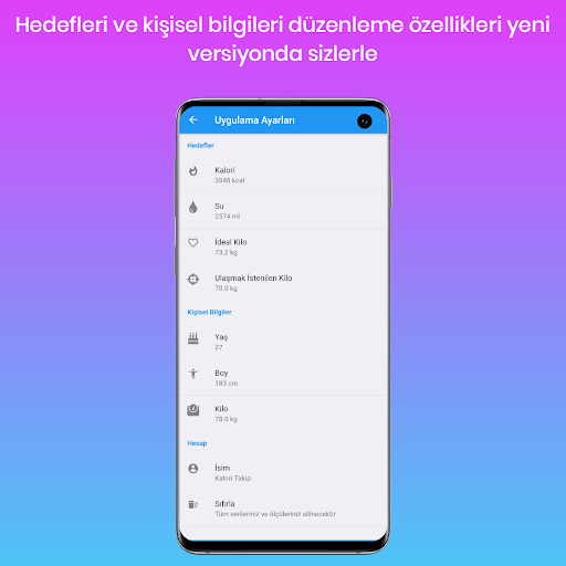 Kalori Takip ekran görüntüsü