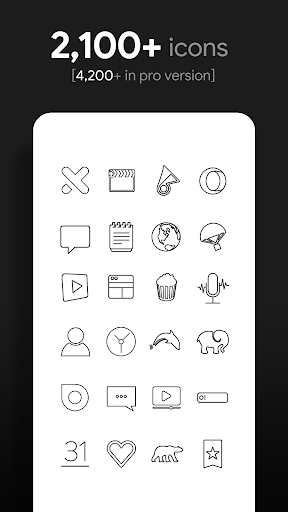 Lines Dark - Icon Pack ekran görüntüsü