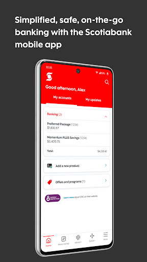 Scotiabank Mobile Banking ekran görüntüsü