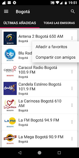 Bogota Radio Stations ekran görüntüsü
