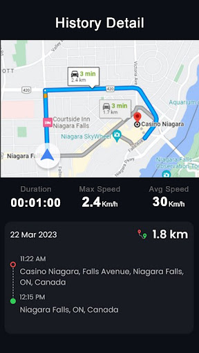GPS Speedometer App ekran görüntüsü