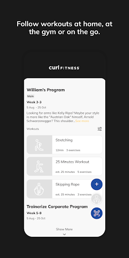 Curl Fitness ekran görüntüsü