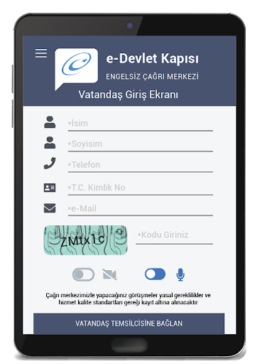 e-Devlet Engelsiz Çağrı ekran görüntüsü