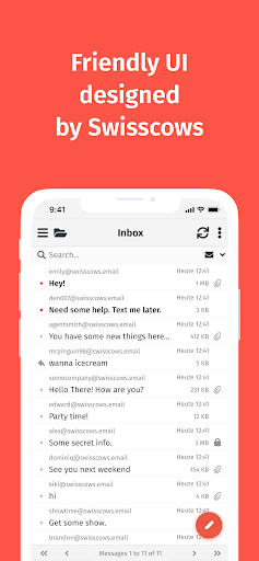 Swisscows Email - Secure mail ekran görüntüsü