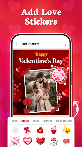 Valentine's Day Photo Frame ekran görüntüsü