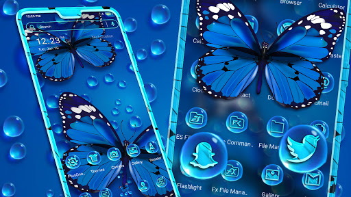 Blue Butterfly Launcher Theme ekran görüntüsü