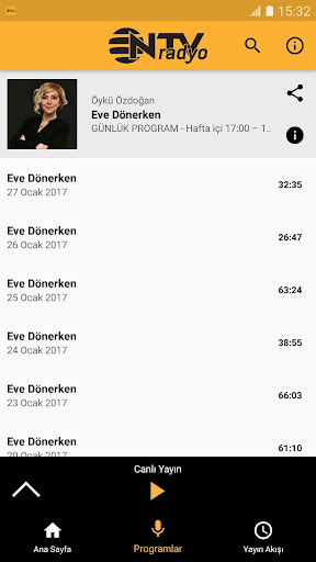 NTV Radyo ekran görüntüsü