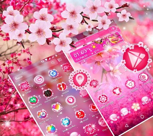 Sakura Launcher Theme ekran görüntüsü