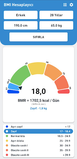 BMI Hesaplayıcı ekran görüntüsü