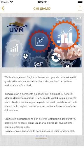 UVM Wealth Management ekran görüntüsü