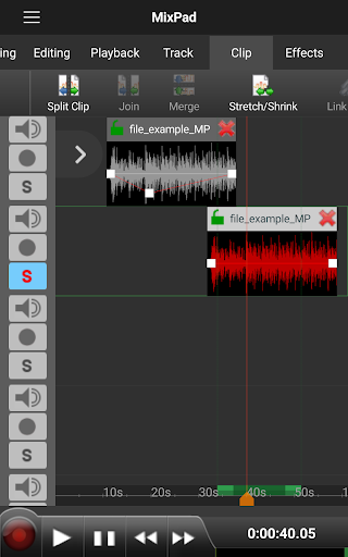 MixPad Multitrack Mixer ekran görüntüsü