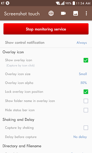 Screenshot touch ekran görüntüsü