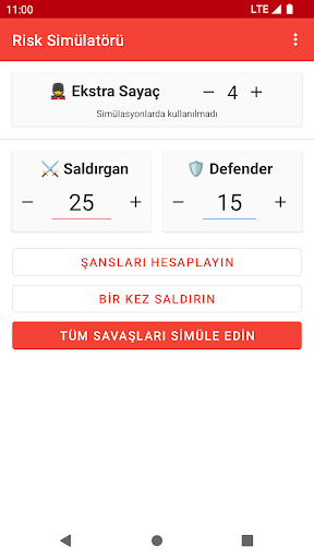Risk Savaş Simülatörü ekran görüntüsü