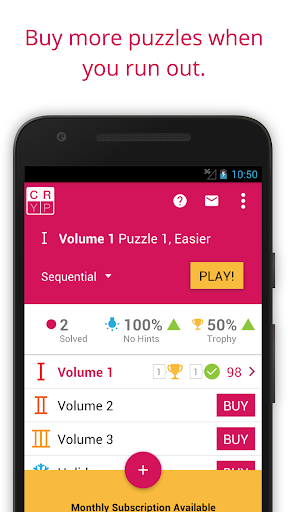 Cryptogram Cryptoquip Puzzle ekran görüntüsü