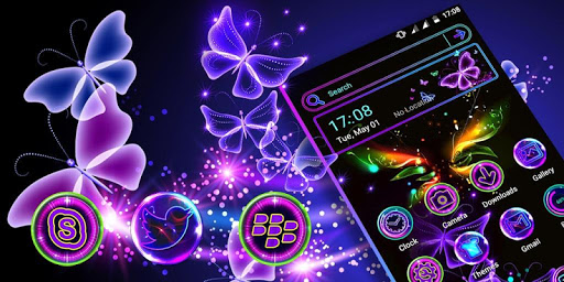 Glow Butterfly Launcher Theme ekran görüntüsü