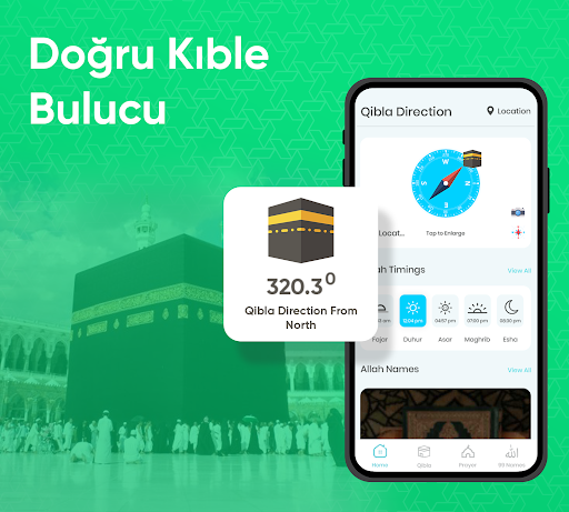 Kıble Bulucu Namaz Vakti ekran görüntüsü
