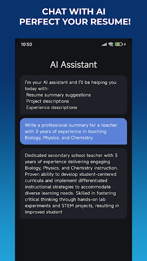 Rezume: AI Resume Builder, CV ekran görüntüsü