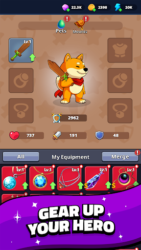 Shiba Story Go! RPG Idle Game ekran görüntüsü