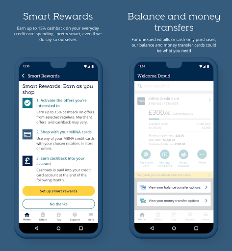 MBNA Mobile App ekran görüntüsü