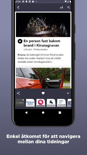 Svenska Tidningar ekran görüntüsü